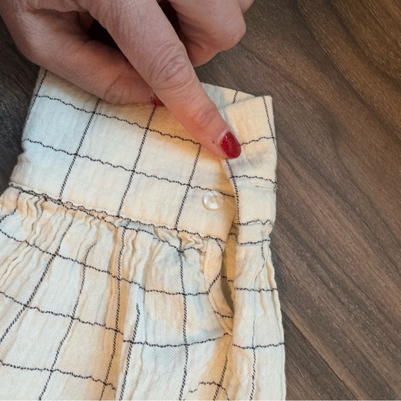 Zara Plaid Cropped Top cream and black‎ size small - Picture 9 of 11